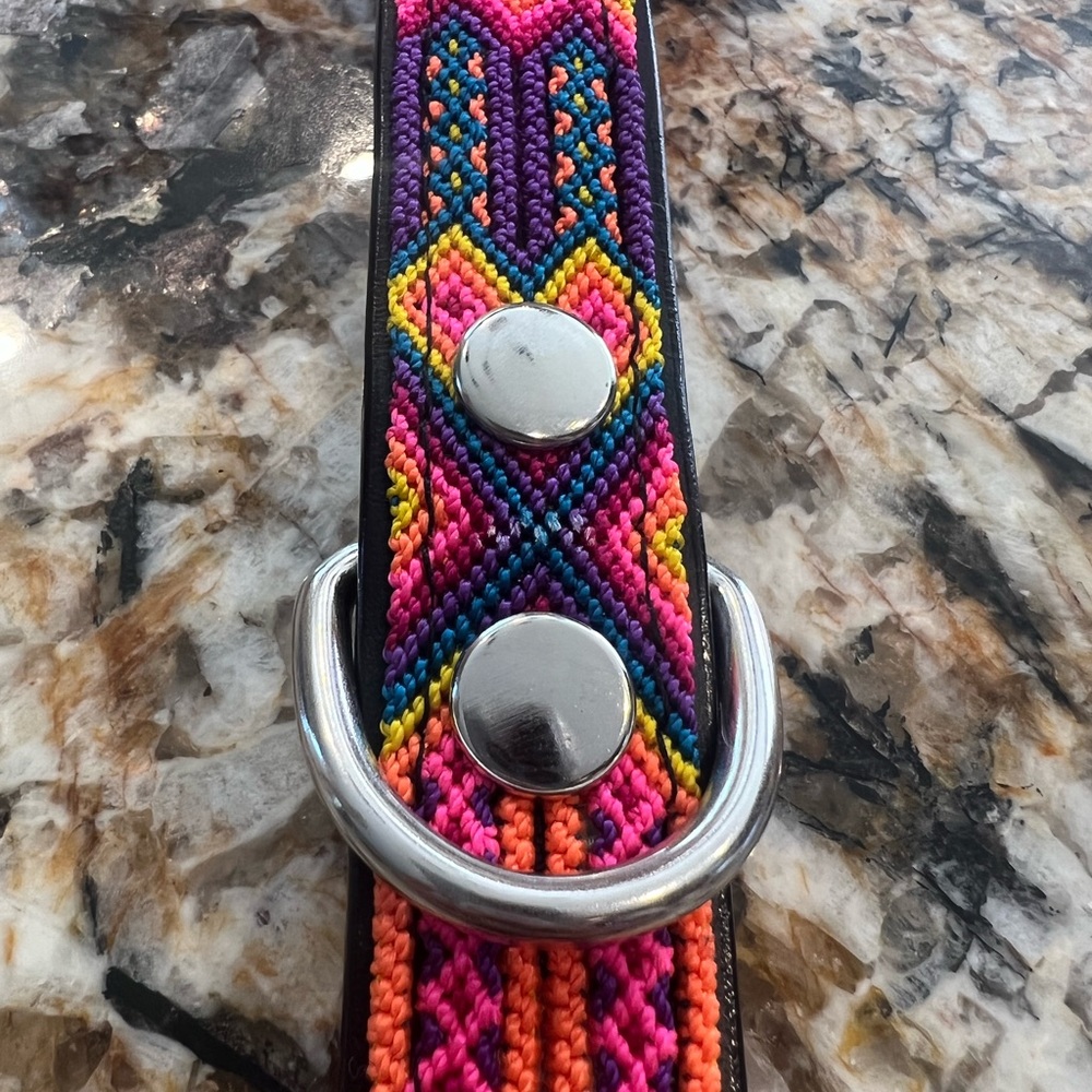Beautiful Mexican Hand embroidered Pet Collar - Picture 5 of 9